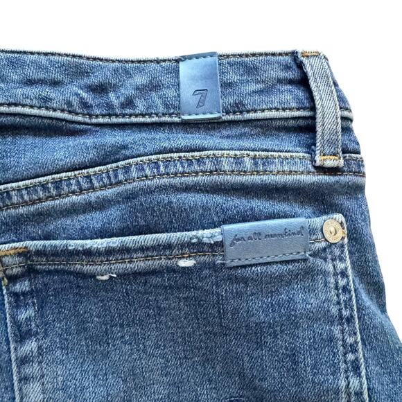7 for All Mankind Jeans Women's Sz 28 Blue Pyper Slim Illusion Low Rise Skinny - Picture 10 of 13